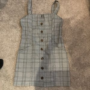 W.A.P.G Button Down Plaid Dress - Medium